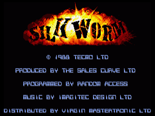 Silkworm title screen for Amiga